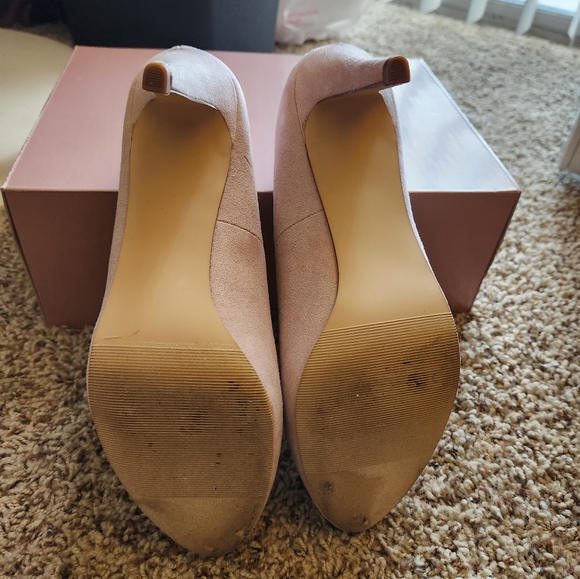 Madden Girl pink suede heels 7.5 - Picture 4 of 4